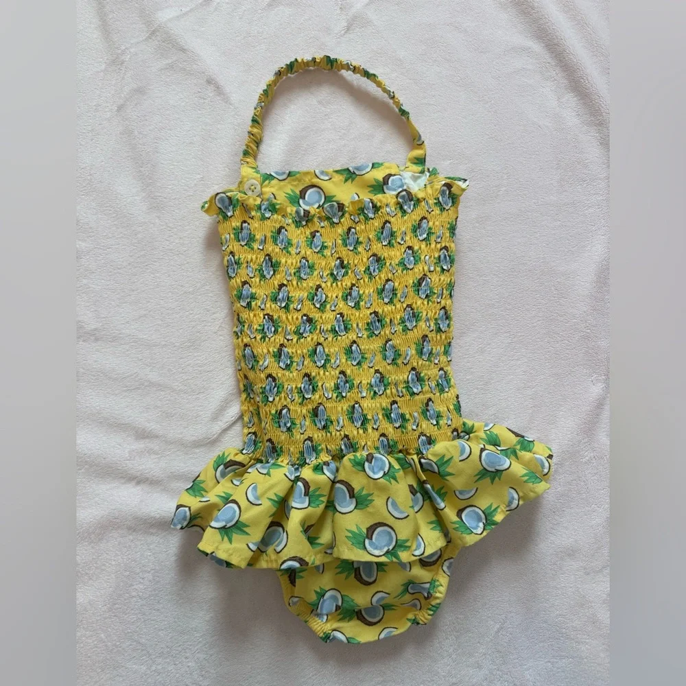 Rachel Riley Coconut Ruched Swimsuit - Picture 2 of 3